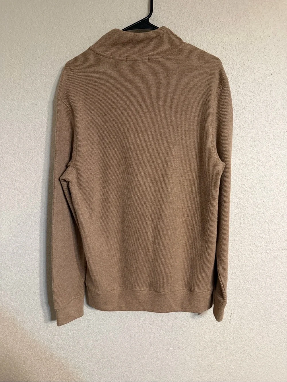 Banana Republic Men’s Zip-Up Sweater in Camel Brown